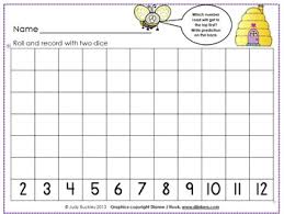 Roll And Record With 2 Dice Worksheets Teaching Resources