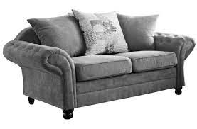 nicole grey chenille fabric 2 seater sofa