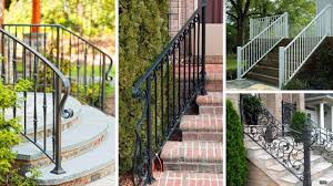 outdoor metal stair railings to elevate