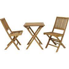 Teak Folding Outdoor Bistro Set