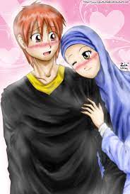muslim couple cartoon wallpaper for ...