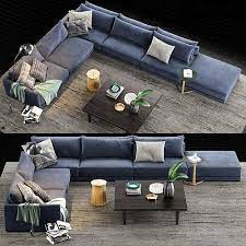 poliform bristol sofa 4 3d model cgtrader
