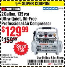 See 5 harbor freight coupon and coupons for july 2021. Harbor Freight Tools Coupon Database Free Coupons 25 Percent Off Coupons Toolbox Coupons Fortress 2 Gallon 1 2 Hp 135 Psi Ultra Quiet Oil Free Professional Air Compressor