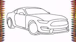 how to draw a car ford mustang shelby