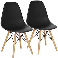 set of 2 carey dining chair black