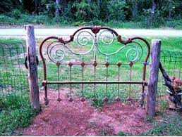 Metal Headboard For An Upcycled Gate
