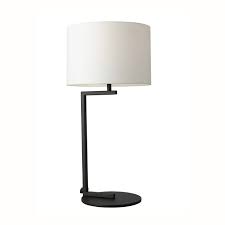 Alessia Table Lamp Black Base White