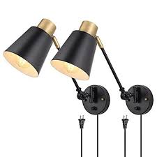 Dimmable Wall Lamp With Plug In Cord