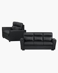benu sofa set half leather
