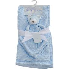 blue bubble bear comforter and blanket