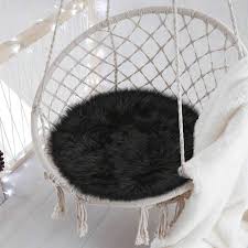 round gy fluffy area rug