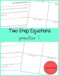 Two Step Equations Practice 1 Classful