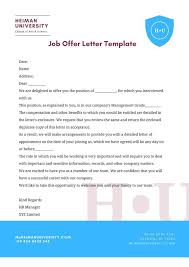 job offer letter templates sles