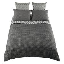 cotton king size bedding set in grey