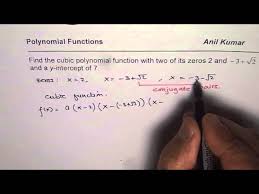 Find Cubic Polynomial Function From