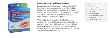lip clear invisible cold sore bandage