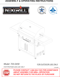 Nexgrill 720 0439 Users Manual