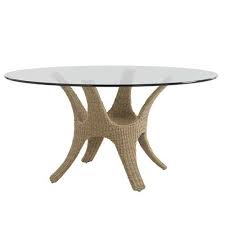 woven wicker round outdoor dining table