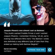 Начало (2005) cast and crew credits, including actors, actresses, directors, writers and more. Ign On Twitter In His Unmade R Rated Batman Year One Film Darren Aronofsky S First Choice To Play The Dark Knight Was Actually Joaquin Phoenix Who Went On To Win An Academy