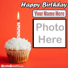birthday wishes photo frame with name edit