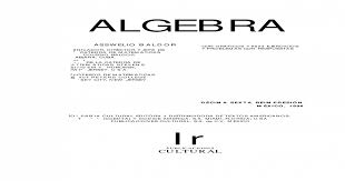 Algebra de baldor original, tapa dura Algebra Baldor Original Pdf Document