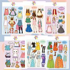 Mua Búp bê giấy (paper doll) thay đồ thời trang đồ chơi cắt thủ công cho bé  Combo 6 hình siêu đáng yêu BBG004 giá rẻ nhất