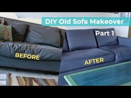 diy old couch makeover start with