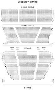 lyceum theatre london seating plan for