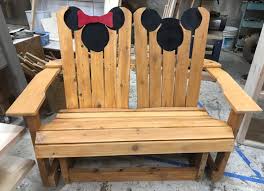 Mickey And Minnie Gliding Bench