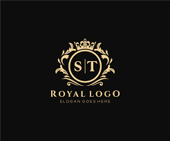 initial st letter luxurious brand logo