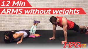 12 min arm workout without weights for