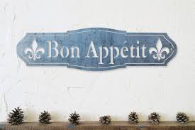 Bon Appetit Metal Sign French Country