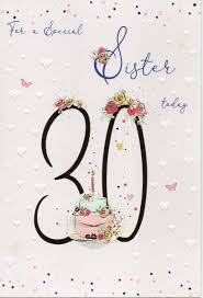 sister 30th birthday card age 30
