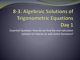ppt 8 3 algebraic solutions of