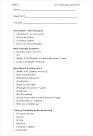 New Hire Orientation Checklist Template