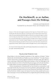 on machiavelli as an author and passages from his writings document is being loaded