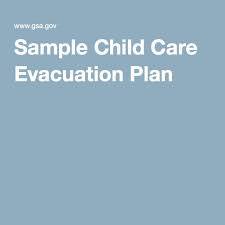 Sample Child Care Evacuation Plan Evacuation Plan