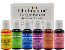 Maddie rae's food colors review. Amazon Com Chefmaster Neon Liqua Gel Food Coloring Fade Resistant Food Coloring 6 Pack 20ml Bottles Stunning Vivid Colors Lightweight Mess Free Easy To Blend Formula Grocery Gourmet Food