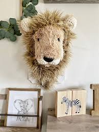 Combined Plush Lion Wall Decor And