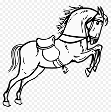 horse clip art black and white horse