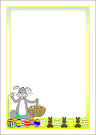 Easter Bunny A4 Page Borders Sb7646 Sparklebox