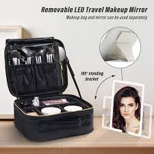 jadazror travel makeup bag with mirror