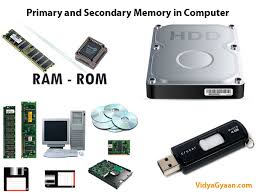 computer memory primary and secondary