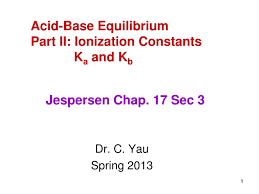 Ppt Acid Base Equilibrium Part Ii