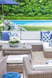 Blue And White Outdoor Living Summer Update