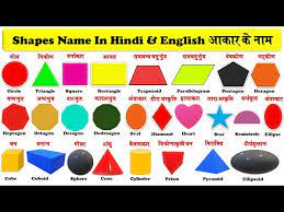 shapes name in english and hindi with