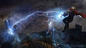 thor hammer lightning marvels avengers