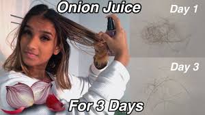 i applied onion juice on my hair for 3
