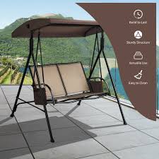 Patio Swing With Adjustable Canopy