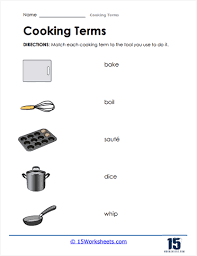 cooking terms worksheets 15